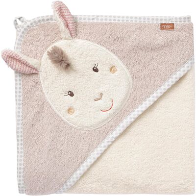 Fehn Ręcznik Kąpielowy Z Kapturem Lama 80x80 Cm - Miękki Frotte Dla Niemowląt Fehn Ręcznik Kąpielowy Z Kapturem Lama 80x80 Cm - Miękki Frotte Dla Niemowląt
