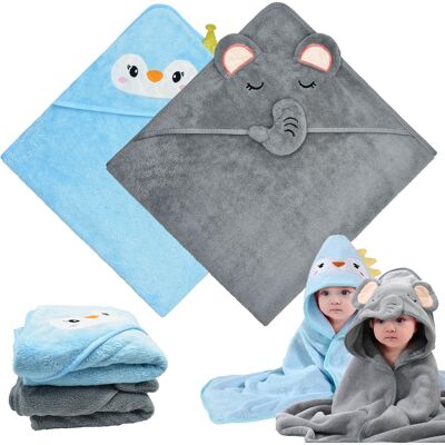 Inny producent Ręcznik Kąpielowy Z Kapturem Niemowlęcy 80x80 Cm Włóknina Koralowa 2 Szt Inny producent Ręcznik Kąpielowy Z Kapturem Niemowlęcy 80x80 Cm Włóknina Koralowa 2 Szt