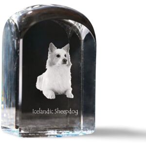 Islandzki szpic pasterski - kryształowa kostka ze zdjęciem, zdjęcie psa w krysztale, sześcienny przycisk do papieru marki Art-Dog Islandzki szpic pasterski - kryształowa kostka ze zdjęciem, zdjęcie psa w krysztale, sześcienny przycisk do papieru marki Art-Dog