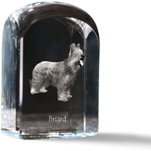 Owczarek francuski Briard, Berger de Brie - kryształowa kostka ze zdjęciem, zdjęcie psa w krysztale, sześcienny przycisk do papieru marki Art-Dog Owczarek francuski Briard, Berger de Brie - kryształowa kostka ze zdjęciem, zdjęcie psa w krysztale, sześcienny przycisk do papieru marki Art-Dog