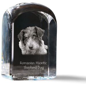 Romanian Mioritic Shepherd Dog - kryształowa kostka ze zdjęciem, zdjęcie psa w krysztale, sześcienny przycisk do papieru marki Art-Dog Romanian Mioritic Shepherd Dog - kryształowa kostka ze zdjęciem, zdjęcie psa w krysztale, sześcienny przycisk do papieru marki Art-Dog