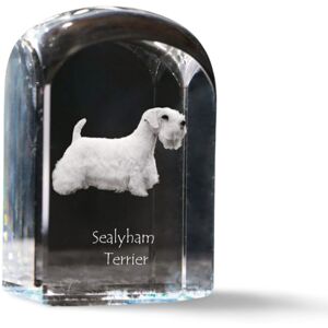 Sealyham Terrier - kryształowa kostka ze zdjęciem, zdjęcie psa w krysztale, sześcienny przycisk do papieru marki Art-Dog Sealyham Terrier - kryształowa kostka ze zdjęciem, zdjęcie psa w krysztale, sześcienny przycisk do papieru marki Art-Dog