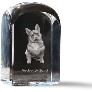 Szwedzki Vallhund, Szwedzki szpic owczarski - kryształowa kostka ze zdjęciem, zdjęcie psa w krysztale, sześcienny przycisk do papieru marki Art-Dog Szwedzki Vallhund, Szwedzki szpic owczarski - kryształowa kostka ze zdjęciem, zdjęcie psa w krysztale, sześcienny przycisk do papieru marki Art-Dog