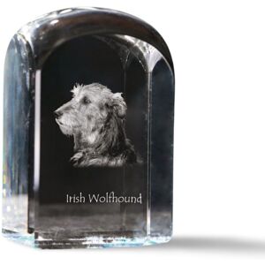 Wilczarz irlandzki, Irish wolfhound - kryształowa kostka ze zdjęciem, zdjęcie psa w krysztale, sześcienny przycisk do papieru marki Art-Dog Wilczarz irlandzki, Irish wolfhound - kryształowa kostka ze zdjęciem, zdjęcie psa w krysztale, sześcienny przycisk do papieru marki Art-Dog