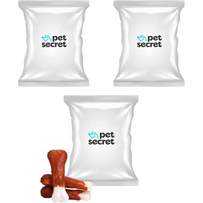 2+1 Kość prasowana biała z królikiem 500g, przysmak dla psa Pet Secret 2+1 Kość prasowana biała z królikiem 500g, przysmak dla psa Pet Secret