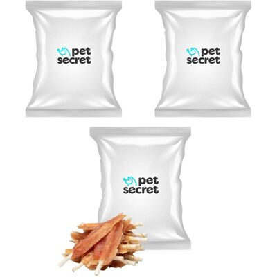 2+1 Miękka pierś kurczaka na patyku 500g, przysmak dla psa Pet Secret 2+1 Miękka pierś kurczaka na patyku 500g, przysmak dla psa Pet Secret
