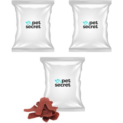 2+1 Miękkie paski z jagnięciną 500g, przysmak dla psa Pet Secret 2+1 Miękkie paski z jagnięciną 500g, przysmak dla psa Pet Secret