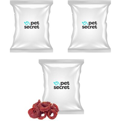 2+1 Miękkie pierścienie z kaczki 500g, przysmak dla psa Pet Secret 2+1 Miękkie pierścienie z kaczki 500g, przysmak dla psa Pet Secret