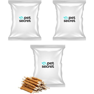 2+1 Pałeczki wołowe oblane kurczakiem 500g, przysmak dla psa Pet Secret 2+1 Pałeczki wołowe oblane kurczakiem 500g, przysmak dla psa Pet Secret