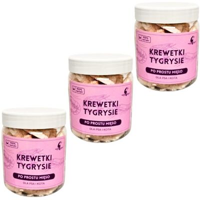 3X LIOFILIZOWANE KREWETKI TYGRYSIE 50G DLA PSA I KOTA WITAMINA B3 I B12 ZDROWY PRZYSMAK 3X LIOFILIZOWANE KREWETKI TYGRYSIE 50G DLA PSA I KOTA WITAMINA B3 I B12 ZDROWY PRZYSMAK