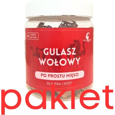 3X Liofilizowany Gulasz Wołowy 70G Dla Psa I Kota Biotyna Żelazo Zdrowy Przysmak 3X Liofilizowany Gulasz Wołowy 70G Dla Psa I Kota Biotyna Żelazo Zdrowy Przysmak