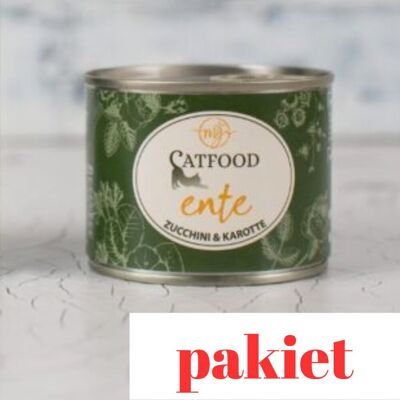 Paul & Paulina 6 X KACZKA Z CUKINIĄ I KOCIMIĘTKĄ MONOBIAŁKOWA KARMA DLA KOTA PUSZKA WOLNA OD BPA MY CATFOOD 200G Paul & Paulina 6 X KACZKA Z CUKINIĄ I KOCIMIĘTKĄ MONOBIAŁKOWA KARMA DLA KOTA PUSZKA WOLNA OD BPA MY CATFOOD 200G