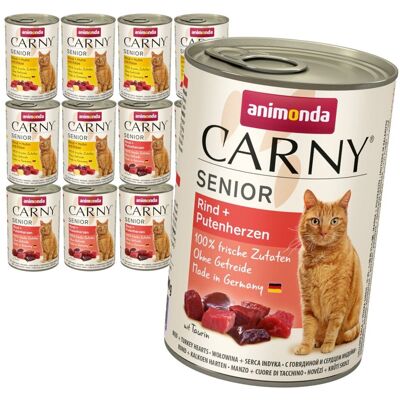 Animonda Carny Senior 12x400g Mokra Karma Dla Starszego Kota Mix z Kurczakiem i Wołowiną Animonda Carny Senior 12x400g Mokra Karma Dla Starszego Kota Mix z Kurczakiem i Wołowiną