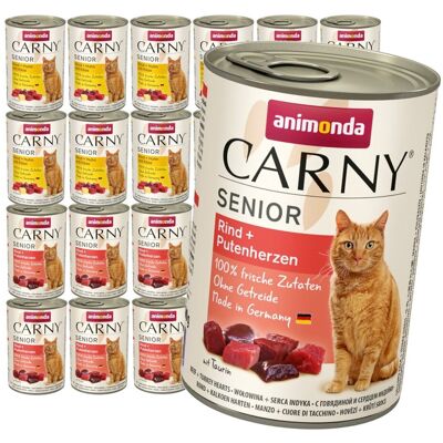 Animonda Carny Senior 24x400g Mokra Karma Dla Starszego Kota Mix z Kurczakiem i Wołowiną Animonda Carny Senior 24x400g Mokra Karma Dla Starszego Kota Mix z Kurczakiem i Wołowiną