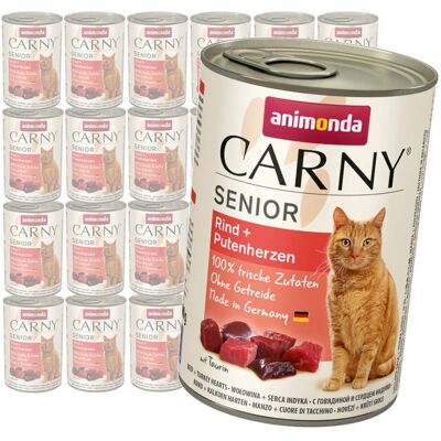 Animonda Carny Senior 24x400g Mokra Karma Dla Starszego Kota z Wołowiną i Sercami Indyka Animonda Carny Senior 24x400g Mokra Karma Dla Starszego Kota z Wołowiną i Sercami Indyka