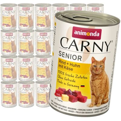 Animonda Carny Senior 24x400g Mokra Karma Dla Starszego Kota z Wołowiną Kurczakiem i Serem Animonda Carny Senior 24x400g Mokra Karma Dla Starszego Kota z Wołowiną Kurczakiem i Serem