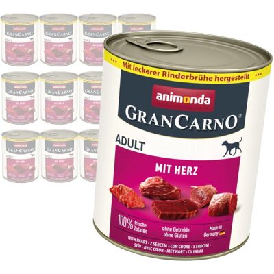 Animonda GranCarno Adult 12x800g Mokra Karma Dla Psa Wieprzowina z Sercami Animonda GranCarno Adult 12x800g Mokra Karma Dla Psa Wieprzowina z Sercami