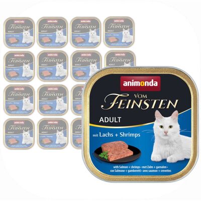 Animonda Vom Feinsten Adult 16x100g Mokra Karma dla Kota z Łososiem i Krewetkami Animonda Vom Feinsten Adult 16x100g Mokra Karma dla Kota z Łososiem i Krewetkami