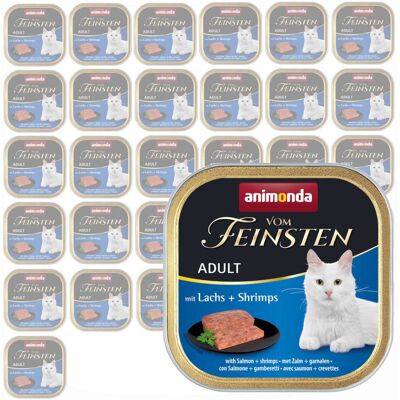 Animonda Vom Feinsten Adult 32x100g Mokra Karma dla Kota z Łososiem i Krewetkami Animonda Vom Feinsten Adult 32x100g Mokra Karma dla Kota z Łososiem i Krewetkami