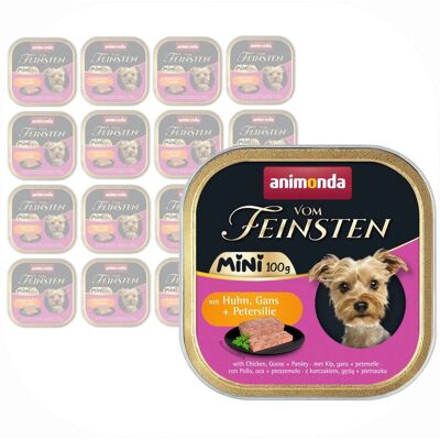 Animonda Vom Feinsten Mini 16x100g Mokra Karma Dla Psa z Kurczakiem Gęsią i Pietruszką Animonda Vom Feinsten Mini 16x100g Mokra Karma Dla Psa z Kurczakiem Gęsią i Pietruszką