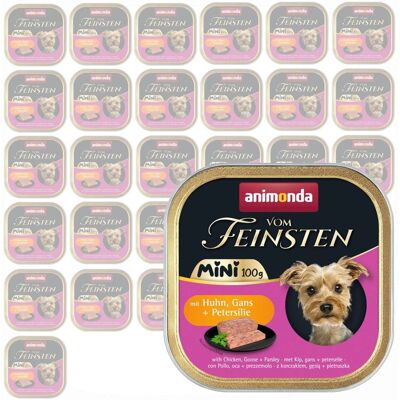 Animonda Vom Feinsten Mini 32x100g Mokra Karma Dla Psa z Kurczakiem Gęsią i Pietruszką Animonda Vom Feinsten Mini 32x100g Mokra Karma Dla Psa z Kurczakiem Gęsią i Pietruszką