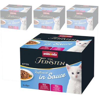 Animonda Vom Feinsten Raffinesse Kitten 96x85g Mixpack Mokra Karma dla Kociąt w Sosie Animonda Vom Feinsten Raffinesse Kitten 96x85g Mixpack Mokra Karma dla Kociąt w Sosie