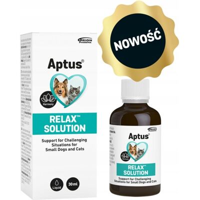 Aptus Relax Solution - Roztwór uspokajający dla psów i kotów - Suplement Zdrowotny Aptus Relax Solution - Roztwór uspokajający dla psów i kotów - Suplement Zdrowotny