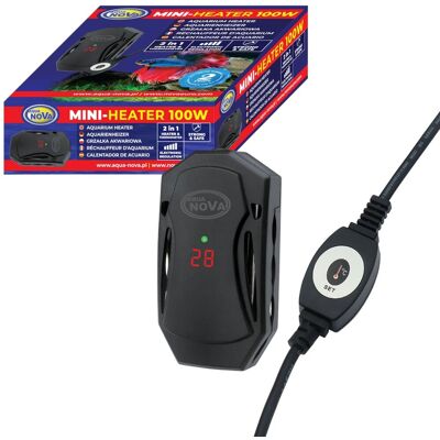 Aqua Nova Mini-Heater Nano Heater Precyzyjna Grzałka do Akwarium w Obudowie Nietłukąca 100W do Zbiornika 80-160l Aqua Nova Mini-Heater Nano Heater Precyzyjna Grzałka do Akwarium w Obudowie Nietłukąca 100W do Zbiornika 80-160l