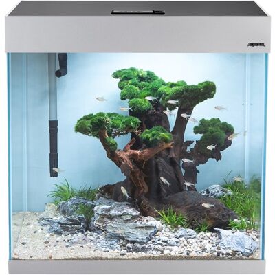 AQUAEL OPTI SET 130L 60x40x60cm Zestaw Akwarium 2x10W LED SZARY AQUAEL OPTI SET 130L 60x40x60cm Zestaw Akwarium 2x10W LED SZARY
