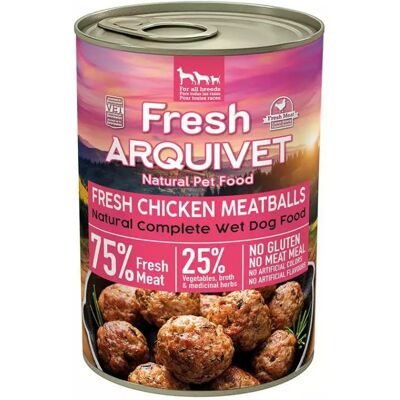 ARQUIVET FRESH KLOPSIKI Z KURCZAKA W SOSIE 400G ARQUIVET FRESH KLOPSIKI Z KURCZAKA W SOSIE 400G