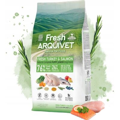 ARQUIVET FRESH PUPPY INDYK I ŁOSOŚ 10 KG - PÓŁWILGOTNA KARMA DLA SZCZENIĄT ARQUIVET FRESH PUPPY INDYK I ŁOSOŚ 10 KG - PÓŁWILGOTNA KARMA DLA SZCZENIĄT