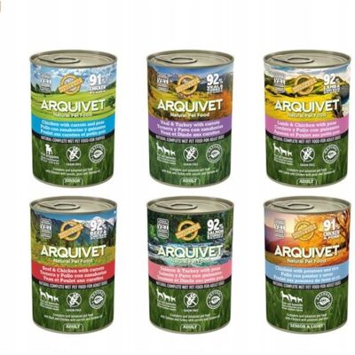 Arquivet mokra karma dla psów mix smaków 6x400g Arquivet Arquivet mokra karma dla psów mix smaków 6x400g Arquivet