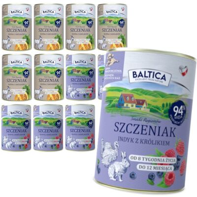 Baltica 12x400g Bezzbożowa Mokra Karma Dla Szczeniąt Mix 2 Smaków Baltica 12x400g Bezzbożowa Mokra Karma Dla Szczeniąt Mix 2 Smaków