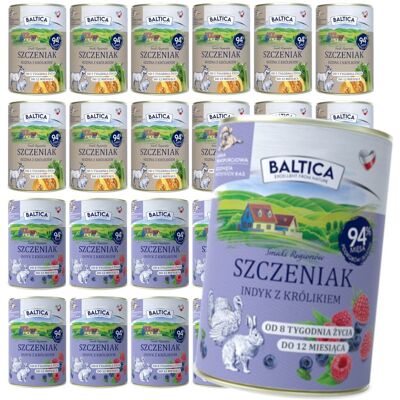 Baltica 24x400g Bezzbożowa Mokra Karma Dla Szczeniąt Mix 2 Smaków Baltica 24x400g Bezzbożowa Mokra Karma Dla Szczeniąt Mix 2 Smaków