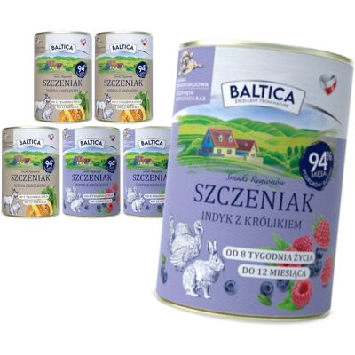 Baltica 6x400g Bezzbożowa Mokra Karma Dla Szczeniąt Mix 2 Smaków Baltica 6x400g Bezzbożowa Mokra Karma Dla Szczeniąt Mix 2 Smaków