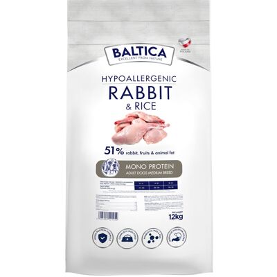 Baltica Adult Rabbit&Rice; M Królik 12kg Baltica Adult Rabbit&Rice; M Królik 12kg