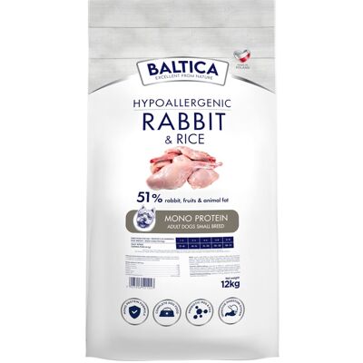 Baltica Adult Rabbit&Rice; XS/S Królik 12kg Baltica Adult Rabbit&Rice; XS/S Królik 12kg