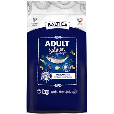 Baltica Adult Salmon Hypoallergenic M 9kg ŁOSOŚ HYPOALERGICZNA ŚREDNIE RASY Baltica Adult Salmon Hypoallergenic M 9kg ŁOSOŚ HYPOALERGICZNA ŚREDNIE RASY