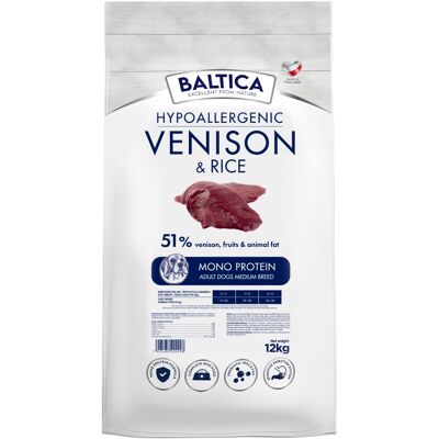 Baltica Adult Venison & Rice Dziczyzna z ryżem M 12kg Baltica Adult Venison & Rice Dziczyzna z ryżem M 12kg