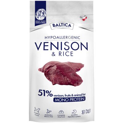 Baltica Adult Venison & Rice Dziczyzna Z Ryżem M 3Kg Baltica Adult Venison & Rice Dziczyzna Z Ryżem M 3Kg