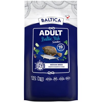 Baltica Baltic Fish Sensitive Ml 12Kg Średnie Rasy Bezzbożowa Ryby Baltica Baltic Fish Sensitive Ml 12Kg Średnie Rasy Bezzbożowa Ryby