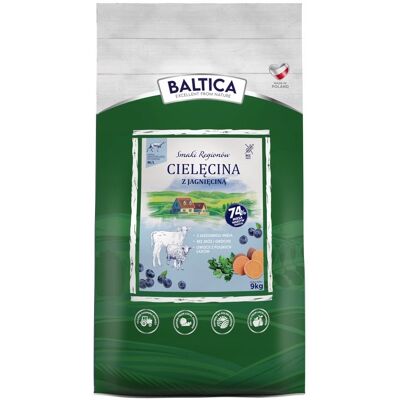Baltica Cielęcina z Jagnięciną M/L 9kg dla średnich i dużych ras Baltica Cielęcina z Jagnięciną M/L 9kg dla średnich i dużych ras