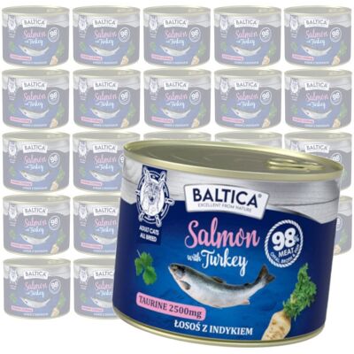 Baltica Excellent Łosoś z Indykiem 24x185g Bezzbożowa Mokra Karma Dla Kota Baltica Excellent Łosoś z Indykiem 24x185g Bezzbożowa Mokra Karma Dla Kota