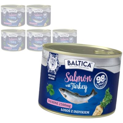 Baltica Excellent Łosoś z Indykiem 6x185g Bezzbożowa Mokra Karma Dla Kota Baltica Excellent Łosoś z Indykiem 6x185g Bezzbożowa Mokra Karma Dla Kota