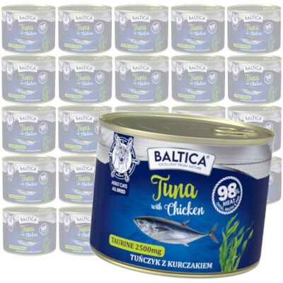 Baltica Excellent Tuńczyk z Kurczakiem 24x185g Bezzbożowa Mokra Karma Dla Kota Baltica Excellent Tuńczyk z Kurczakiem 24x185g Bezzbożowa Mokra Karma Dla Kota