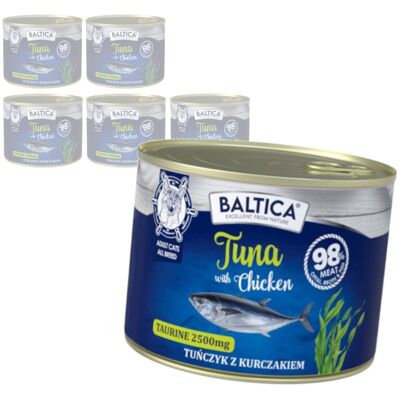 Baltica Excellent Tuńczyk z Kurczakiem 6x185g Bezzbożowa Mokra Karma Dla Kota Baltica Excellent Tuńczyk z Kurczakiem 6x185g Bezzbożowa Mokra Karma Dla Kota