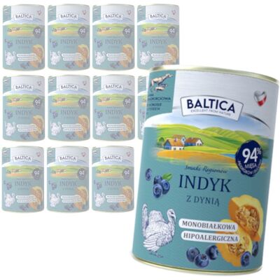 Baltica Indyk z Dynią 12x400g Monoproteinowa Hipoalergiczna Bezzbożowa Mokra Karma Dla Psa Baltica Indyk z Dynią 12x400g Monoproteinowa Hipoalergiczna Bezzbożowa Mokra Karma Dla Psa