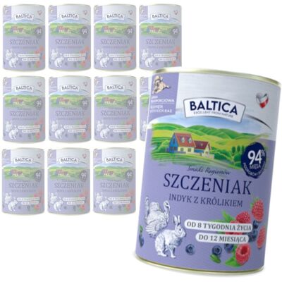 Baltica Indyk z Królikiem 12x400g Bezzbożowa Mokra Karma Dla Szczeniąt Baltica Indyk z Królikiem 12x400g Bezzbożowa Mokra Karma Dla Szczeniąt