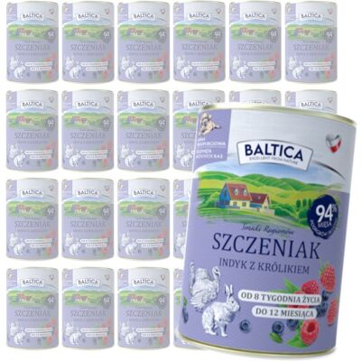Baltica Indyk z Królikiem 24x400g Bezzbożowa Mokra Karma Dla Szczeniąt Baltica Indyk z Królikiem 24x400g Bezzbożowa Mokra Karma Dla Szczeniąt