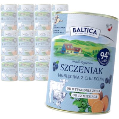 Baltica Jagnięcina z Cielęciną 12x400g Bezzbożowa Mokra Karma Dla Szczeniąt Baltica Jagnięcina z Cielęciną 12x400g Bezzbożowa Mokra Karma Dla Szczeniąt
